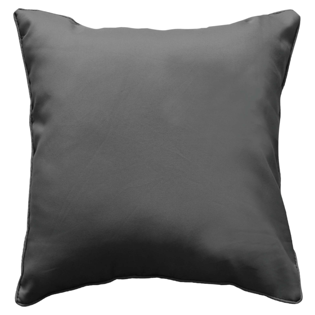 Coussin déhoussable 60 x 60 cm – Essentiel polyester uni Beton