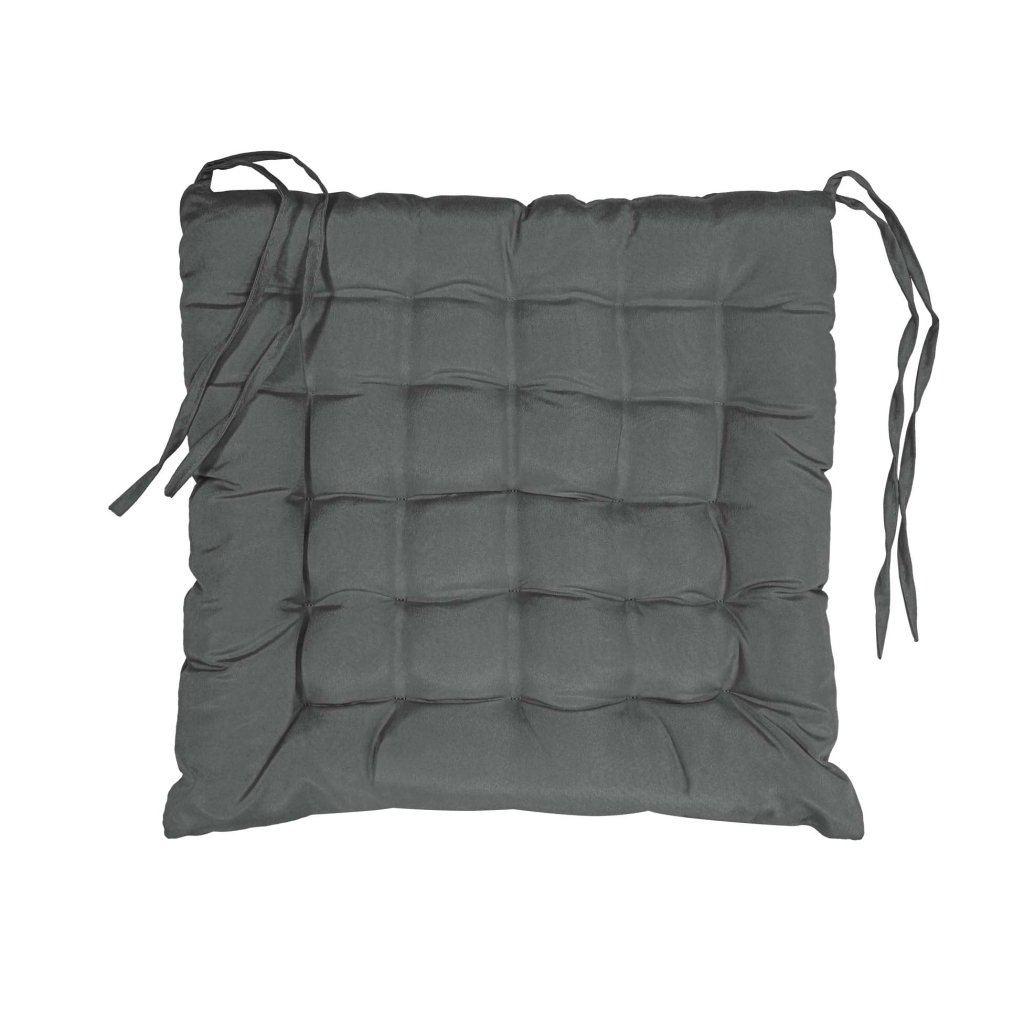 Assise matelassée 40 x 40 cm – Polyester Uni – Essentiel Béton