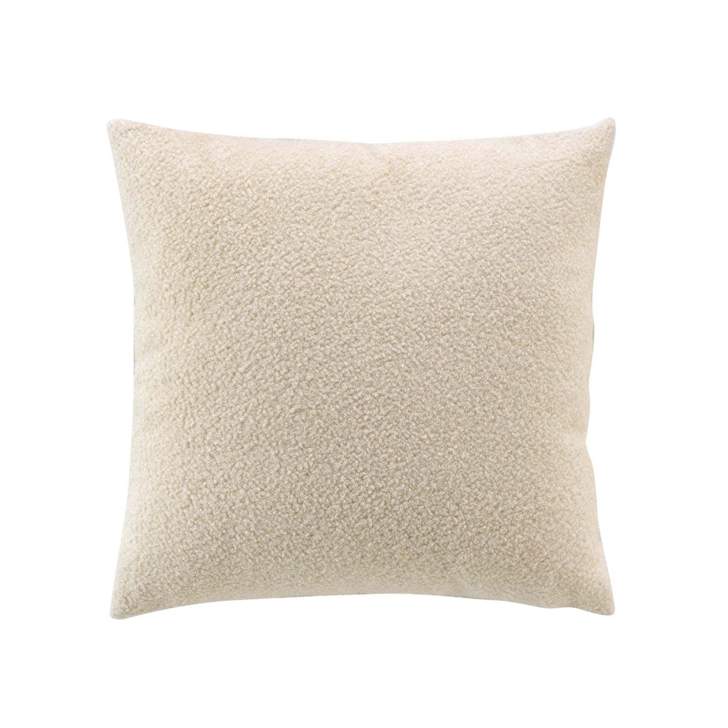 Coussin Déhoussable Compressé 45 x 45 cm – Bouclette Unie – Wooly Naturel