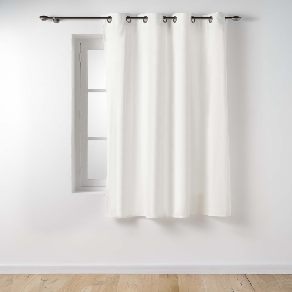 Rideau Petite Hauteur 135 x 180 cm – Coton/Polyester – Twily Blanc