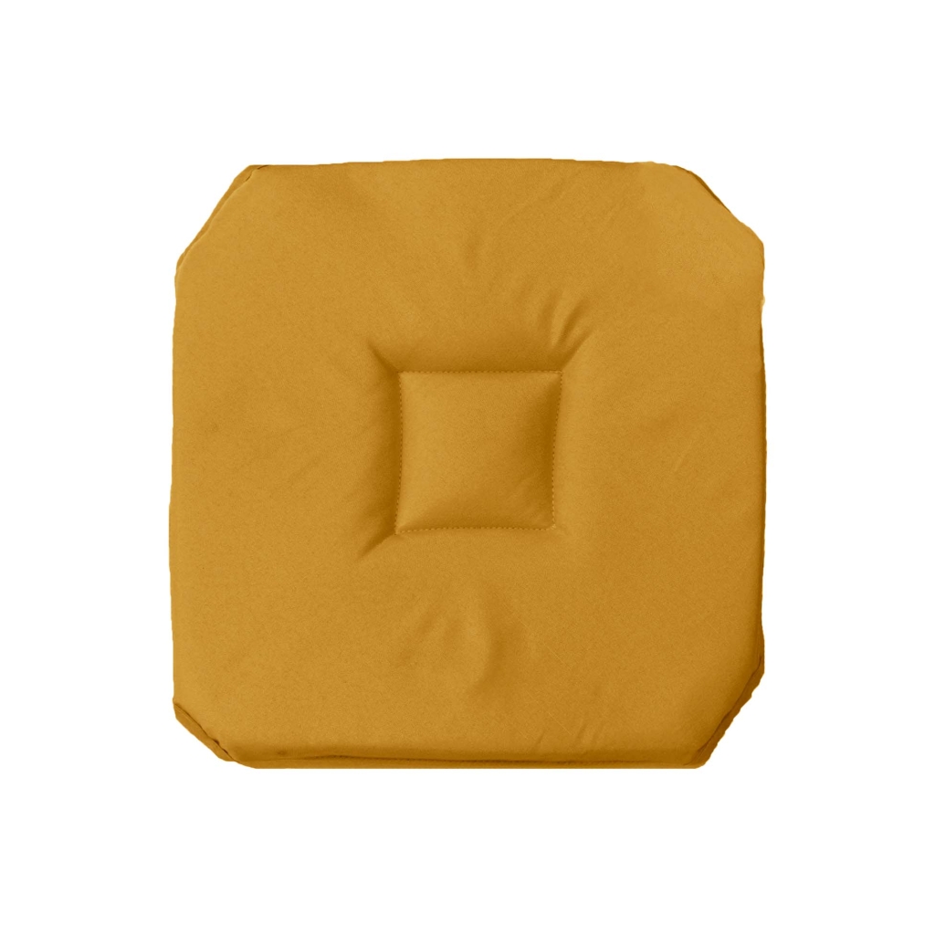 GALETTE 4 RABATS 40 x 40 x 3 CM POLYESTER UNI ESSENTIEL OCRE