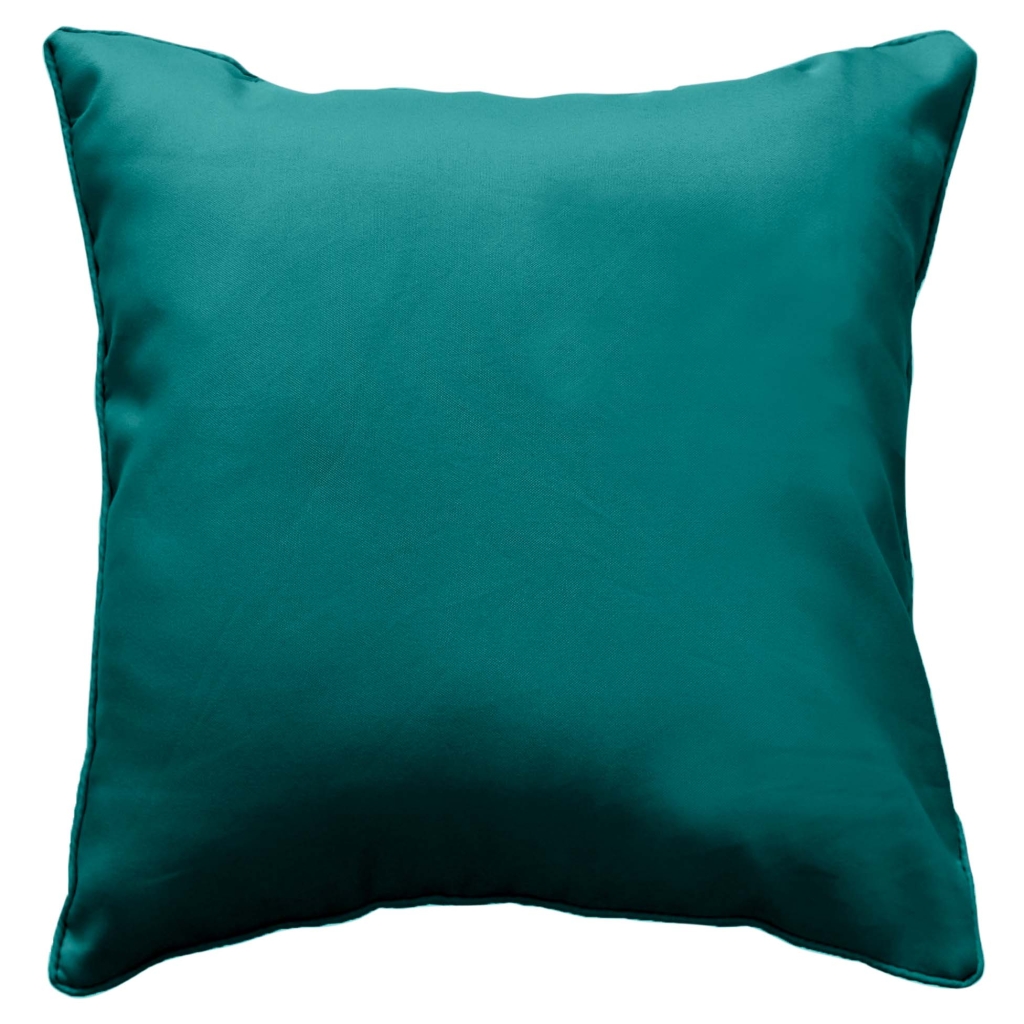 Coussin Déhoussable Compressé 60 x 60 cm – Polyester Uni Essentiel Bleu paon