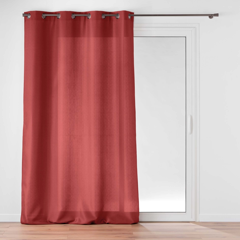 Rideau à œillets 140 x 260 cm – Uni Soline Grenade