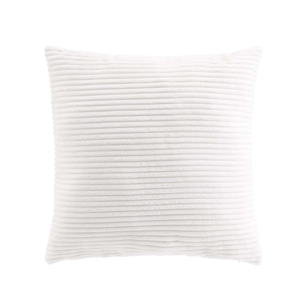 Coussin Déhoussable 45 x 45 cm – Velours Relief – Nils Blanc