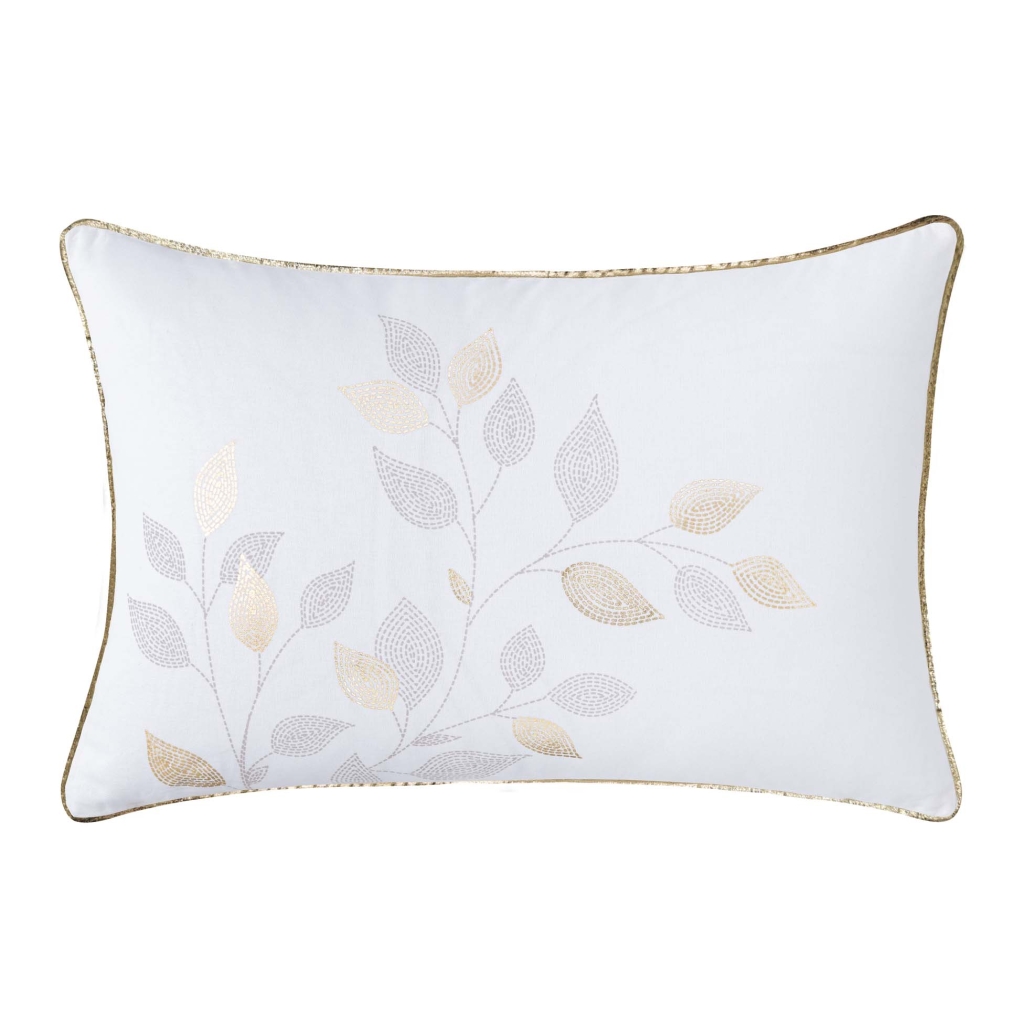Coussin déhoussable 40 x 60 cm – Coton/Polyester – Imprimé métallisé DUCHESSE