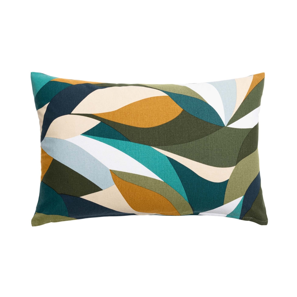 Coussin déhoussable – 40 x 60 cm – polycoton – imprimé Swan