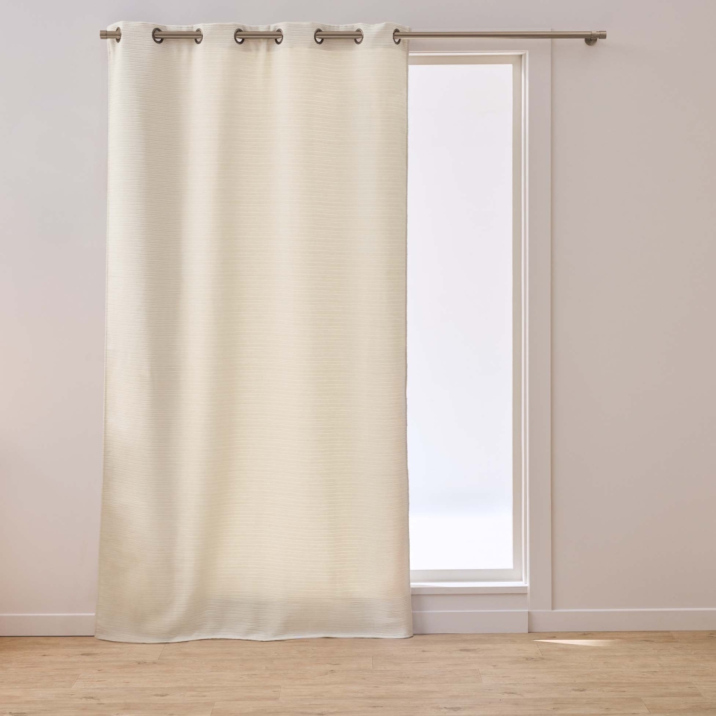 Rideau à œillets 135 x 240 cm velours uni Shelby Naturel