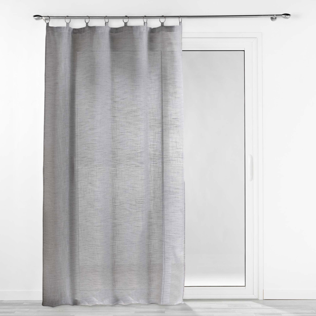 Voilage à anneaux 140 x 240 cm – Voile tissé Milza Anthracite