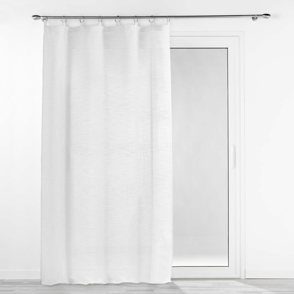 Voilage à anneaux 140 x 240 cm – Voile tissé Milza Blanc
