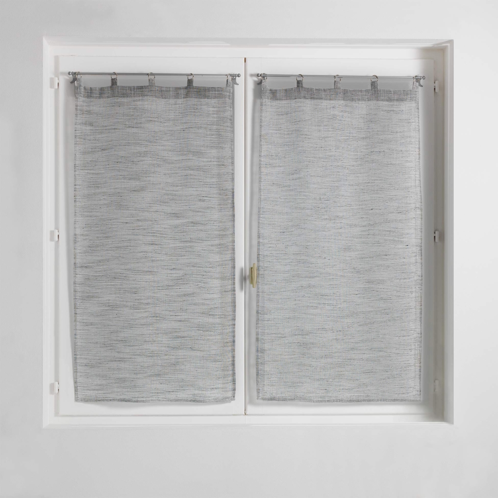 Paire droite anneaux 2 x 60 x 120 cm voile tisse milza Anthracite