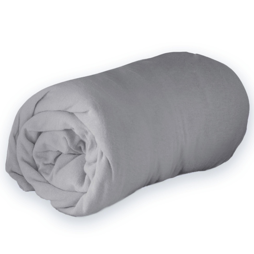 Drap-housse 160 x 200 cm – 100% coton jersey extensible – Bonnet 30 cm – Galet