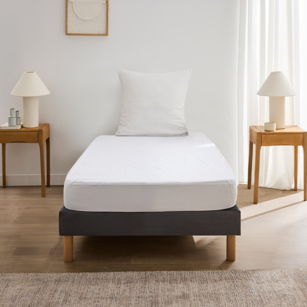 Protege matelas 90 x 190 cm eponge imperméable anti acarien