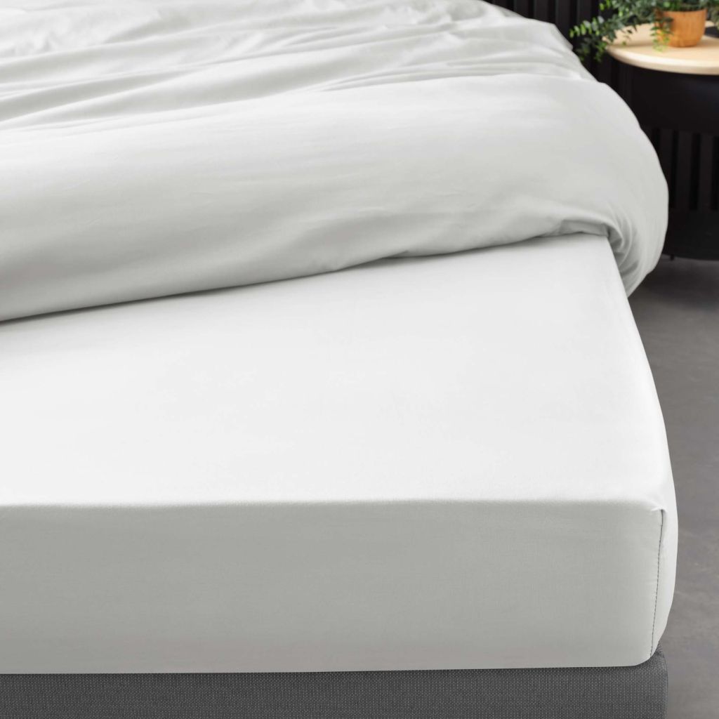 Drap Housse 180 x 200 cm – Percale Unie 78 Fils – Blanc