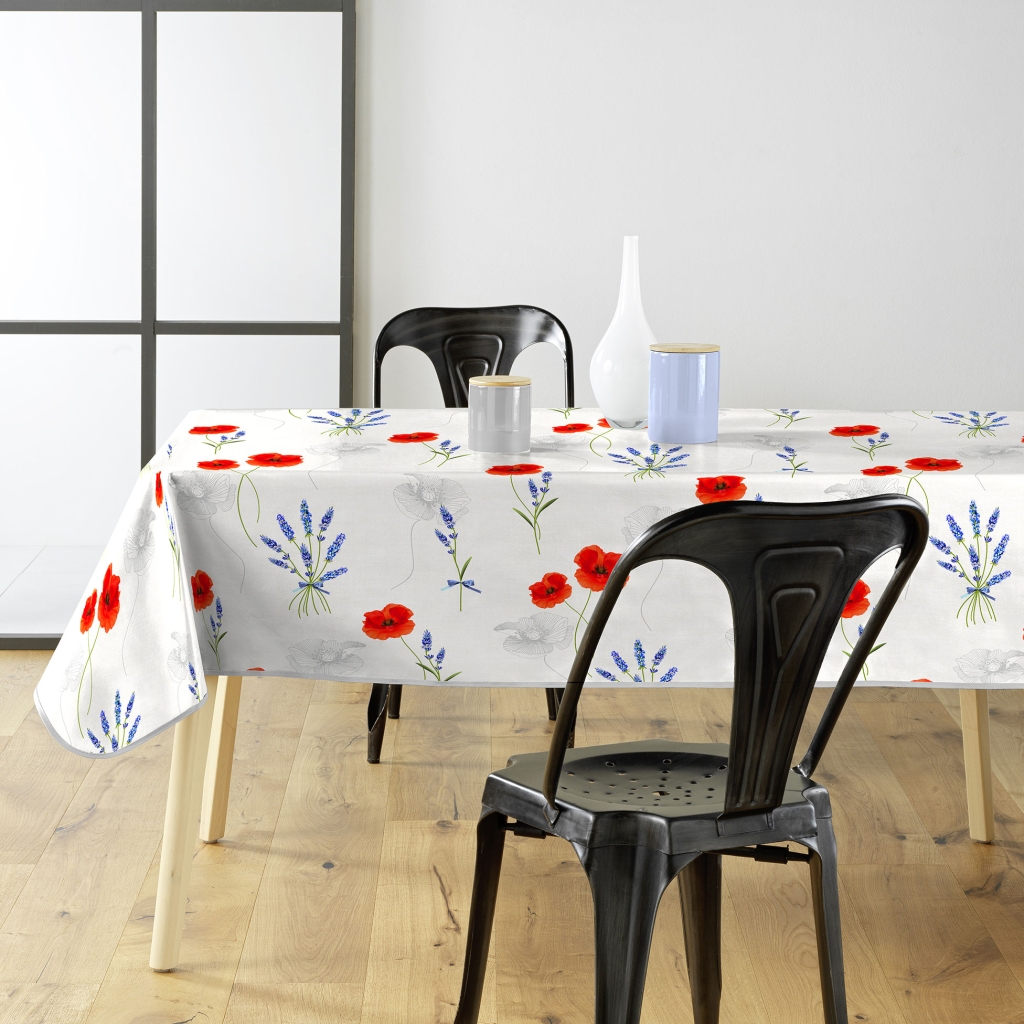 Nappe rectangle 140 x 240 cm – PVC Textilia – Finition biais