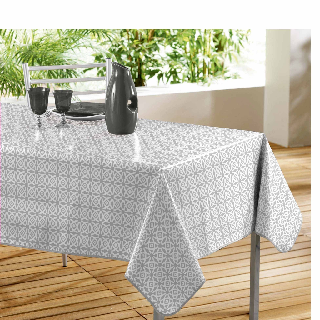 Nappe rectangle 140 x 240 cm pvc imprime Abaca