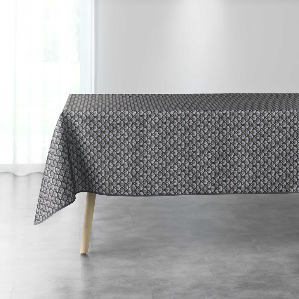 Nappe antitache rectangle 150 x 240 cm polyester imprimé – Artchic Anthracite
