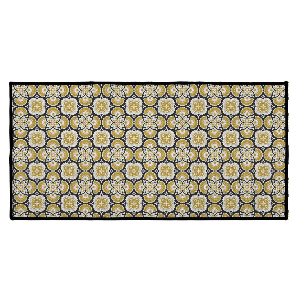 tapis rectangle 57 x 115 cm imprime festine