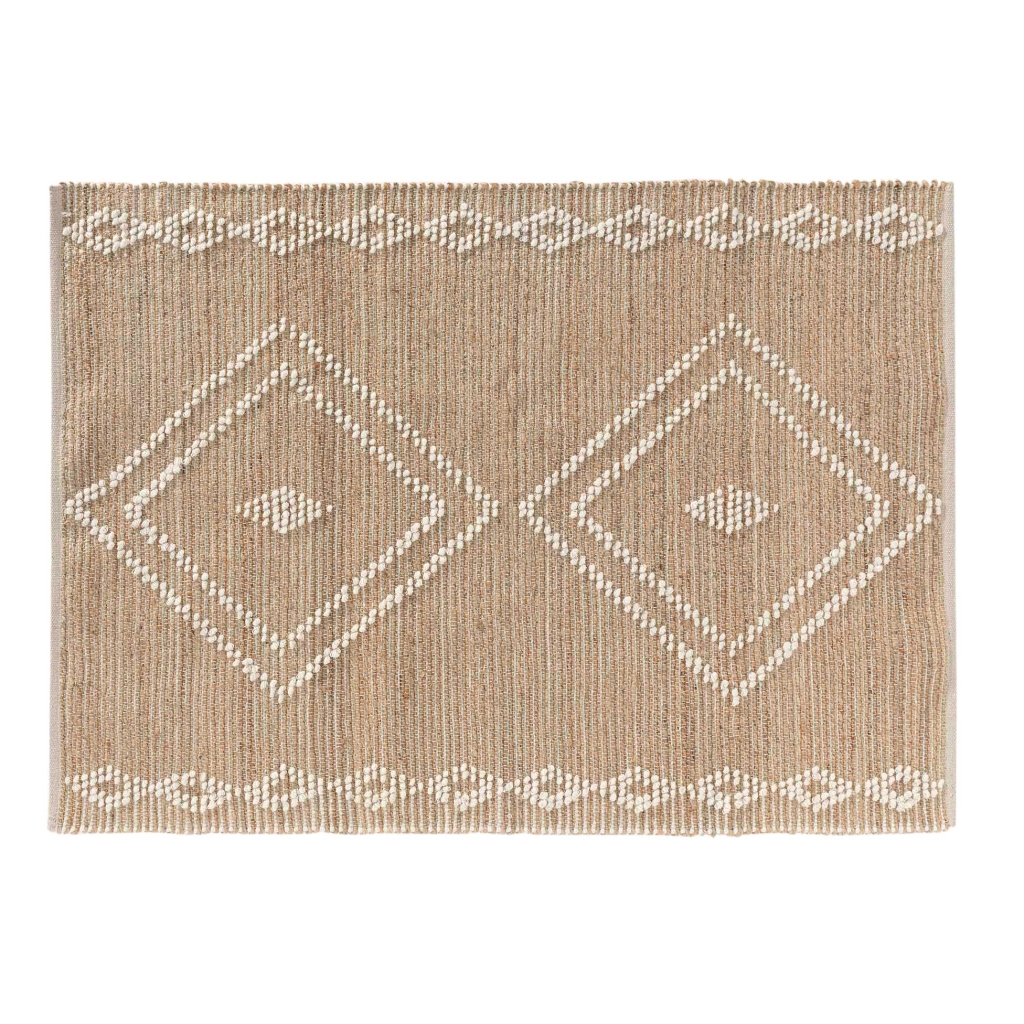 TAPIS RECTANGLE 120 x 170 CM JUTE UNI/LAINE/COTON UNI FLOTY