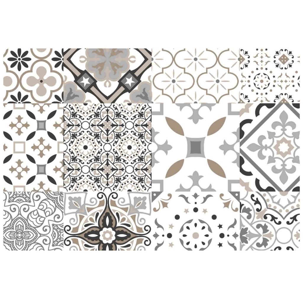 Set de table 30 x 44 cm pvc imprime taormina Gris