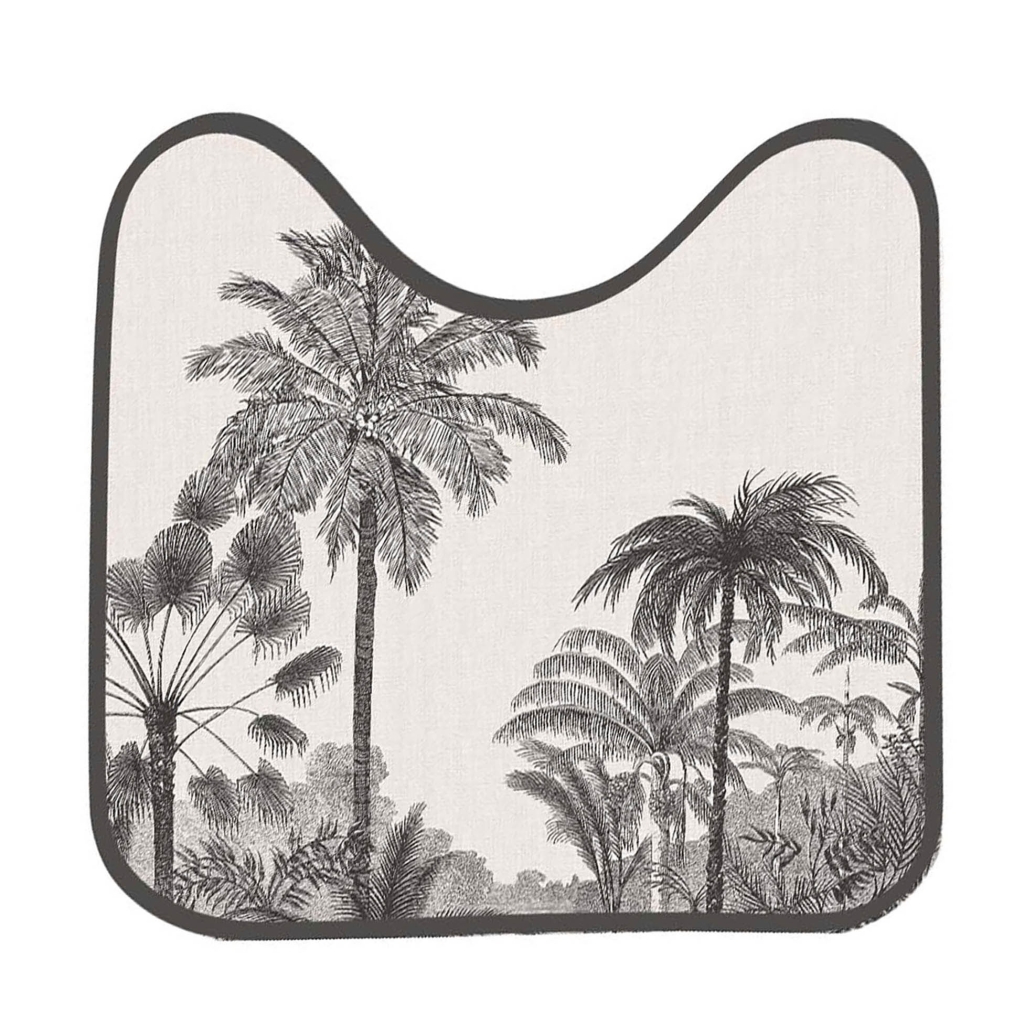 tapis contour wc 45 x 45 cm microfibre imprimee cocoty des. place