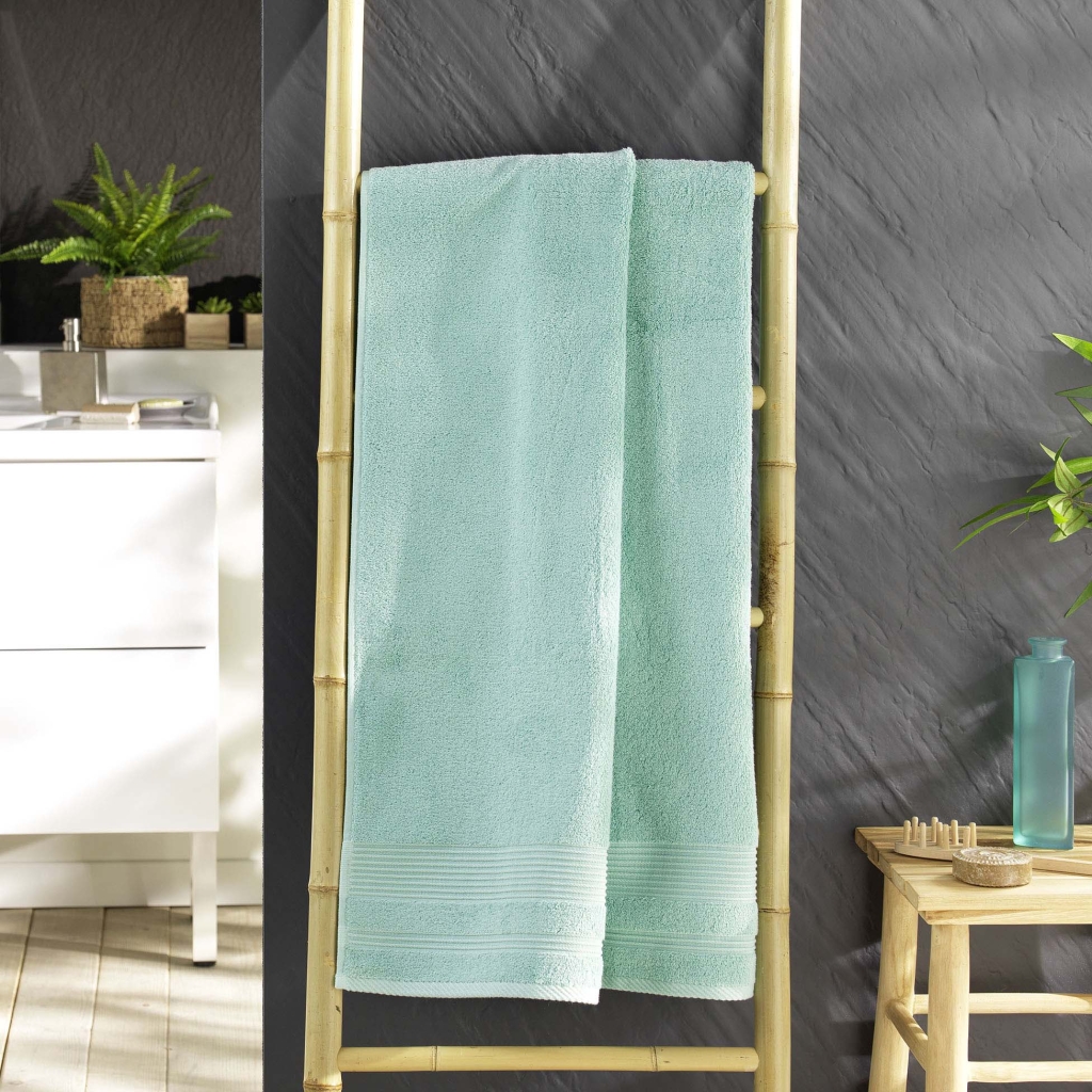 Drap de Douche 70x130 cm - Éponge Unie Tendresse Céladon 600g/m²