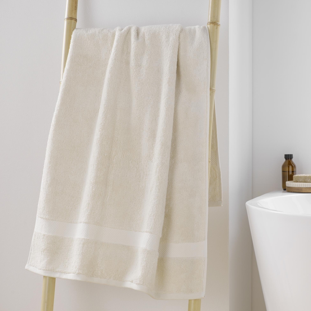 Drap de douche 70 x 130 cm — éponge coton peigné Élégance 600 g/m² - Sable