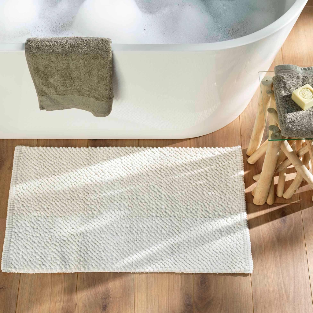 Tapis de bain 50 x 80 cm – Microfibre fils chenille – Ultra doux et absorbant – Yanis
