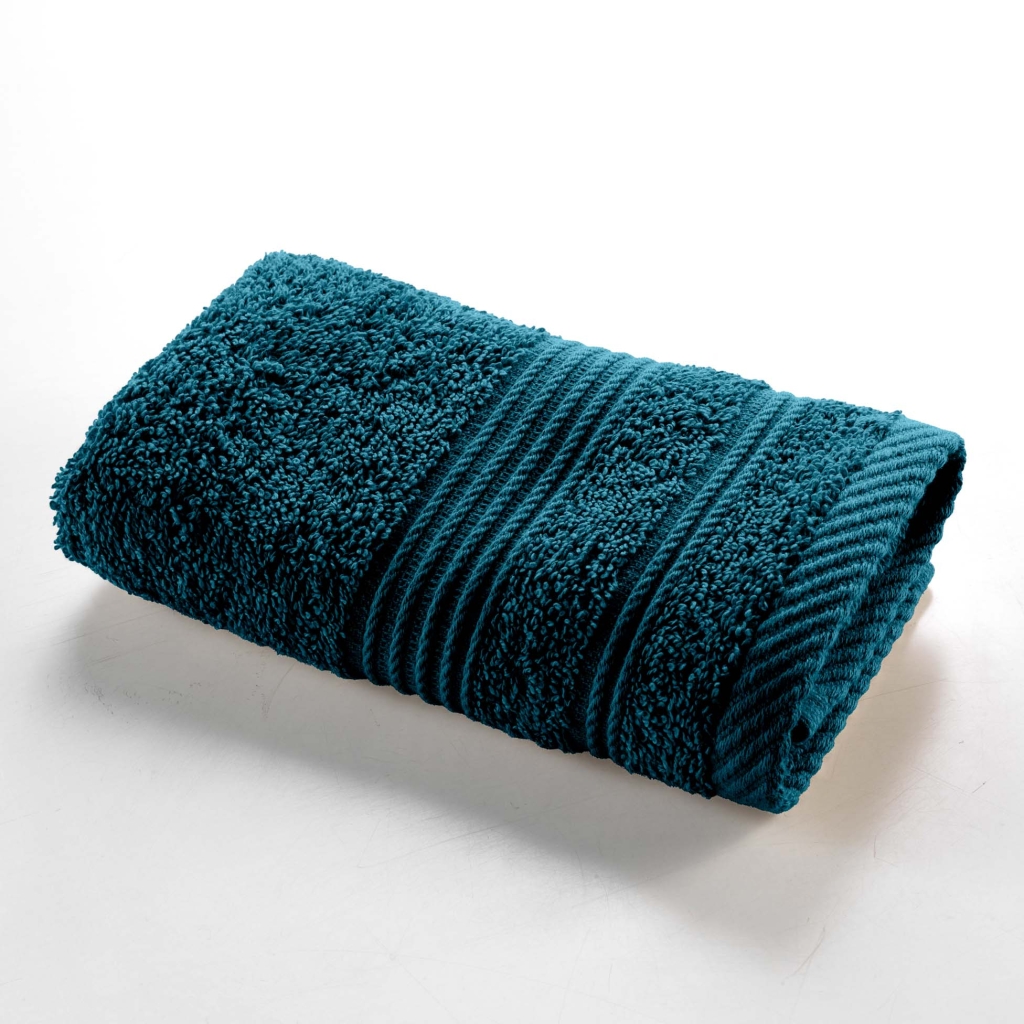 Serviette invité – 30 x 50 cm – éponge unie – 500 g/m² – TENDRESSE Indigo