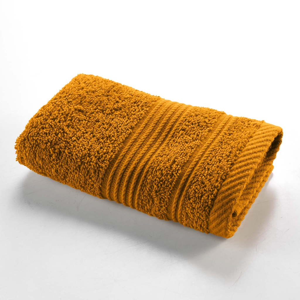 Serviette invité – 30 x 50 cm – éponge unie – 500 g/m² – TENDRESSE Curry