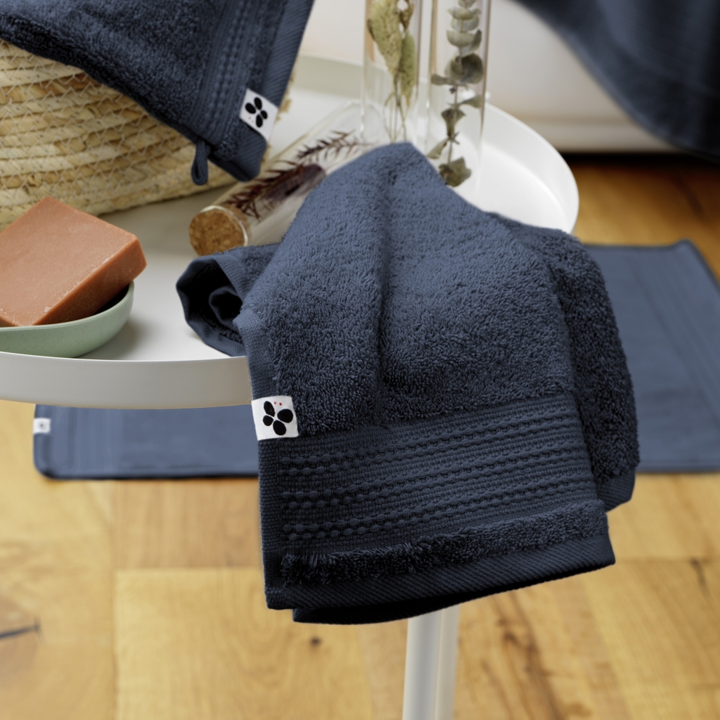 Serviette Invité 30 x 50 cm – Coton Épais 600 g/m² – Garance Minuit