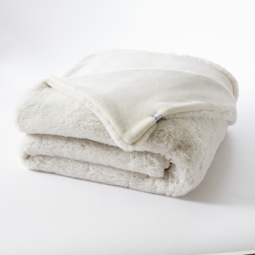 Plaid Ultra Doux Imitation Fourrure – Sven Blanc – 140 x 200 cm