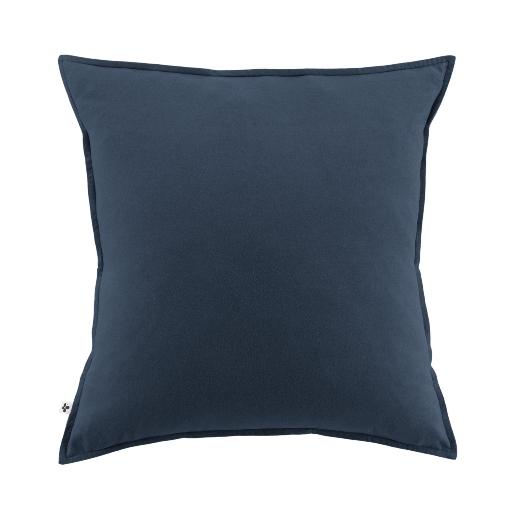 Taie d’oreiller 63 x 63 cm – Flanelle chaude – Collection Candice – Coloris Bleu Foncé