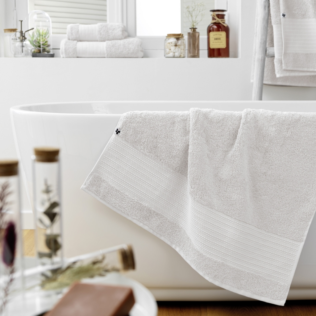Drap de Douche 70 x 130 cm – Coton Épais 600 g/m² – Garance Blanc