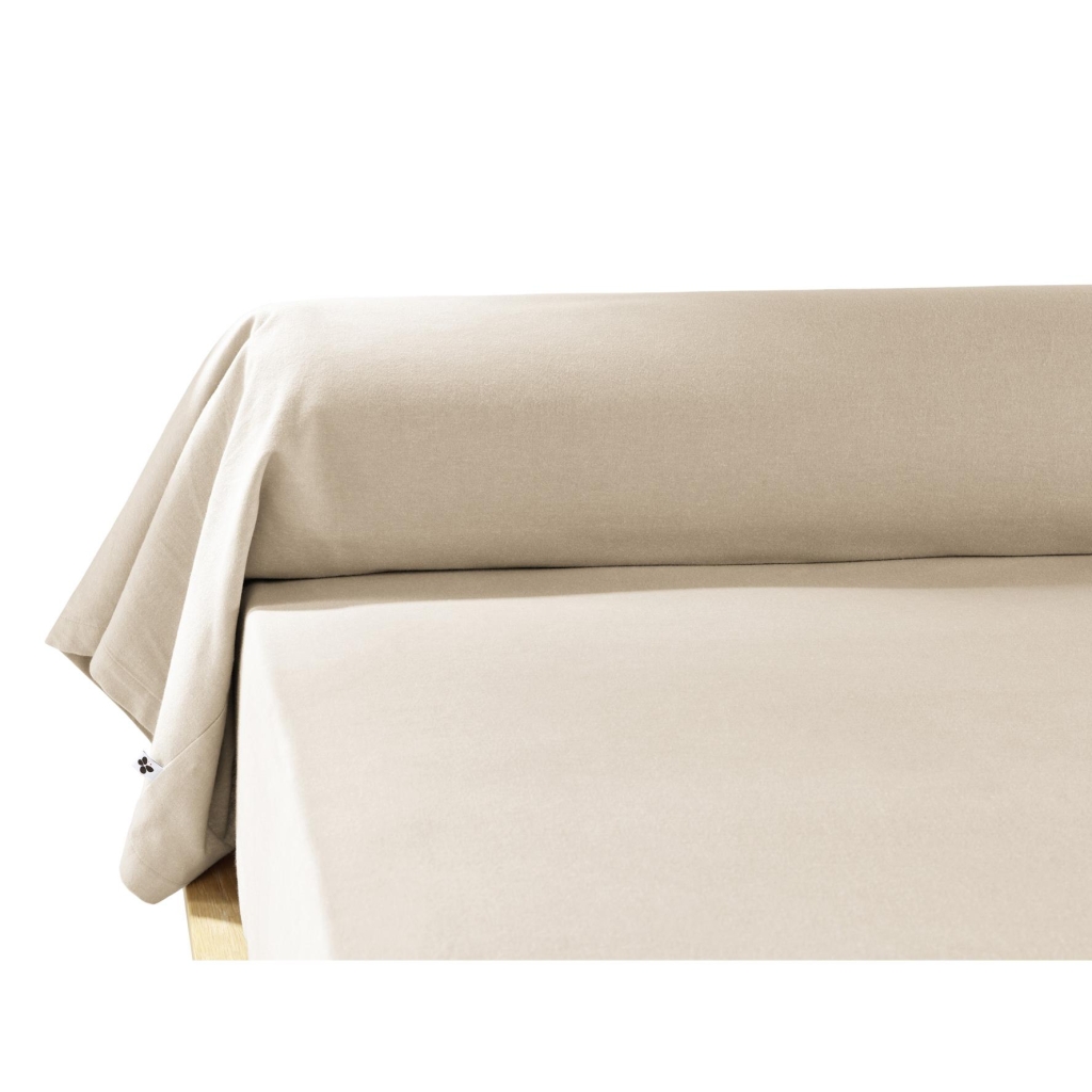 Taie de traversin flanelle 85 x 185 cm candice sable Beige