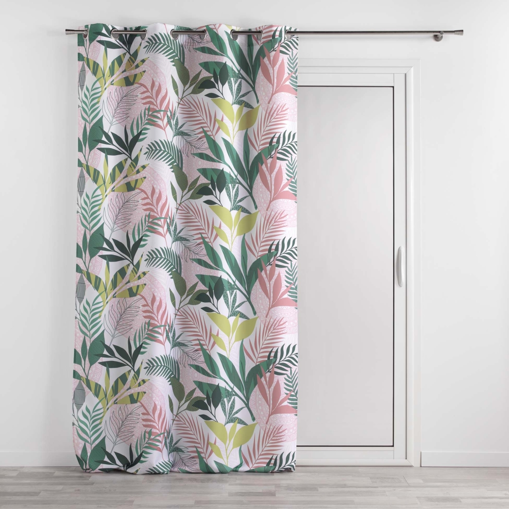 Rideau à Œillets 140 x 260 cm – Polyester Imprimé – Assana Rose
