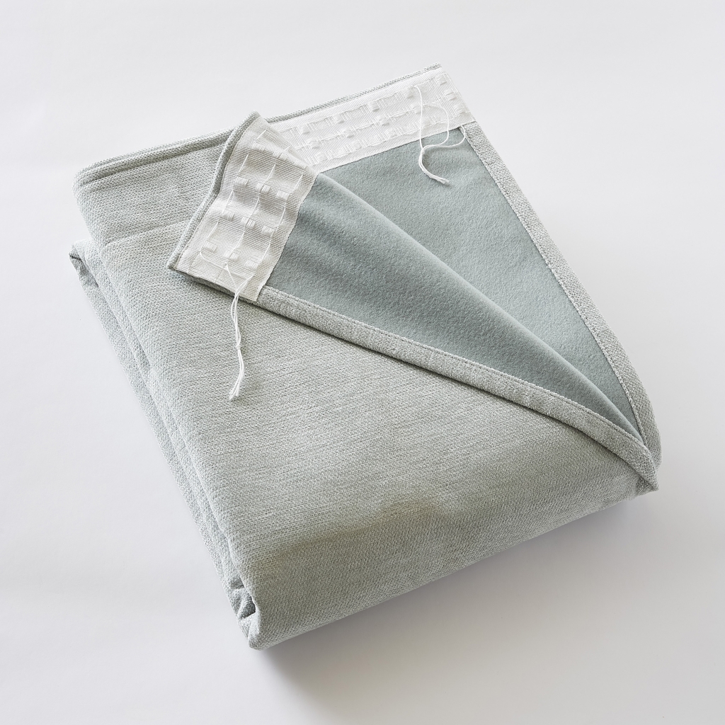 Rideau occultant 140 x 260 cm – Galon fronceur couture invisible – Blackout & Polaire – BJORN Eucalyptus