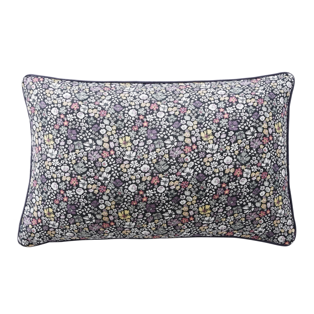coussin déhoussable avec passepoil 40 x 60 cm gaze de coton imprimée malia