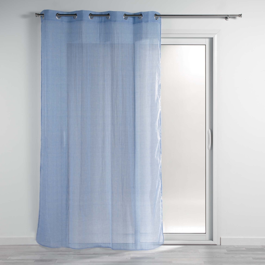 Panneau a oeillets 140 x 240 cm polycoton uni mitsy Azur