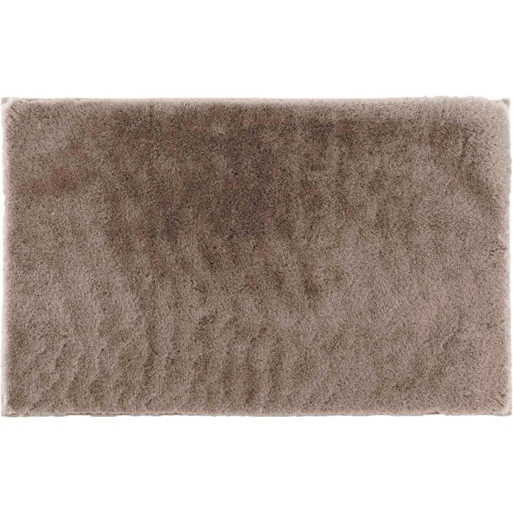 Tapis rectangle 120 x 170 cm imitation fourrure Féline - Taupe