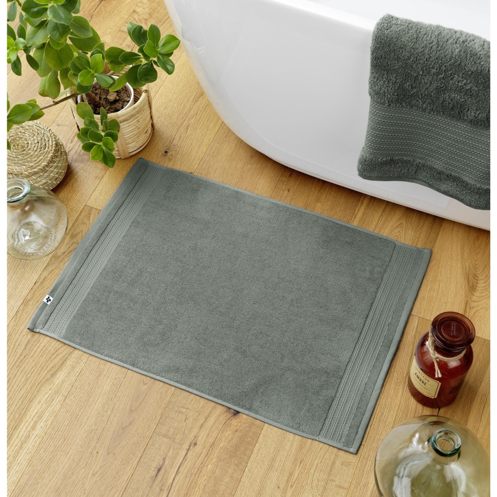Tapis de bain 50 x 70 cm – Coton Épais 600 g/m² – Garance Romarin