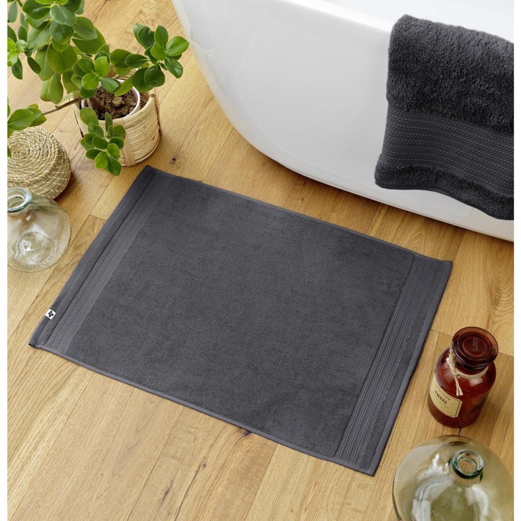 Tapis de bain 50 x 70 cm – Coton Épais 600 g/m² – Garance orage