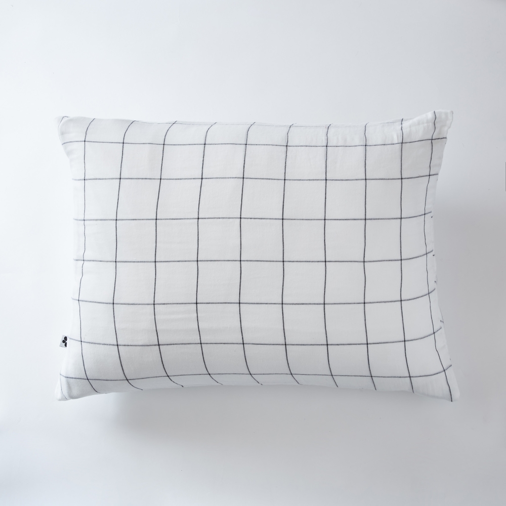 Taie d’Oreiller 50 x 70 cm – Gaze de Coton Tissée – Gaïa Match Blanc