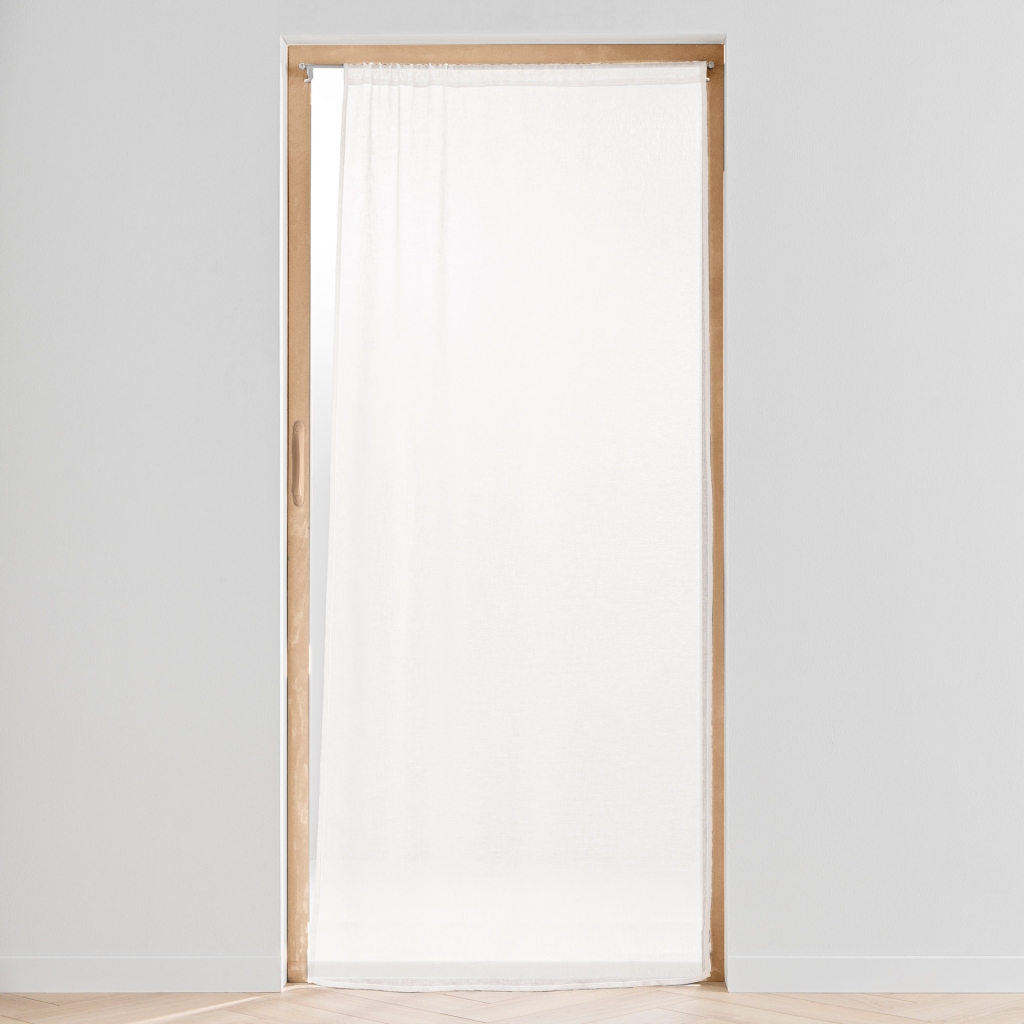 Panneau passe tringle 90 x 200 cm voile tisse carlin Naturel