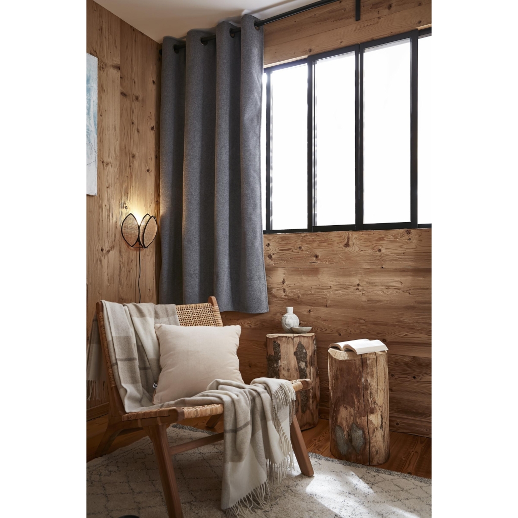 Rideau Petite Hauteur 140 x 180 cm – Occultant Doublé Polaire – Bjorn Gris