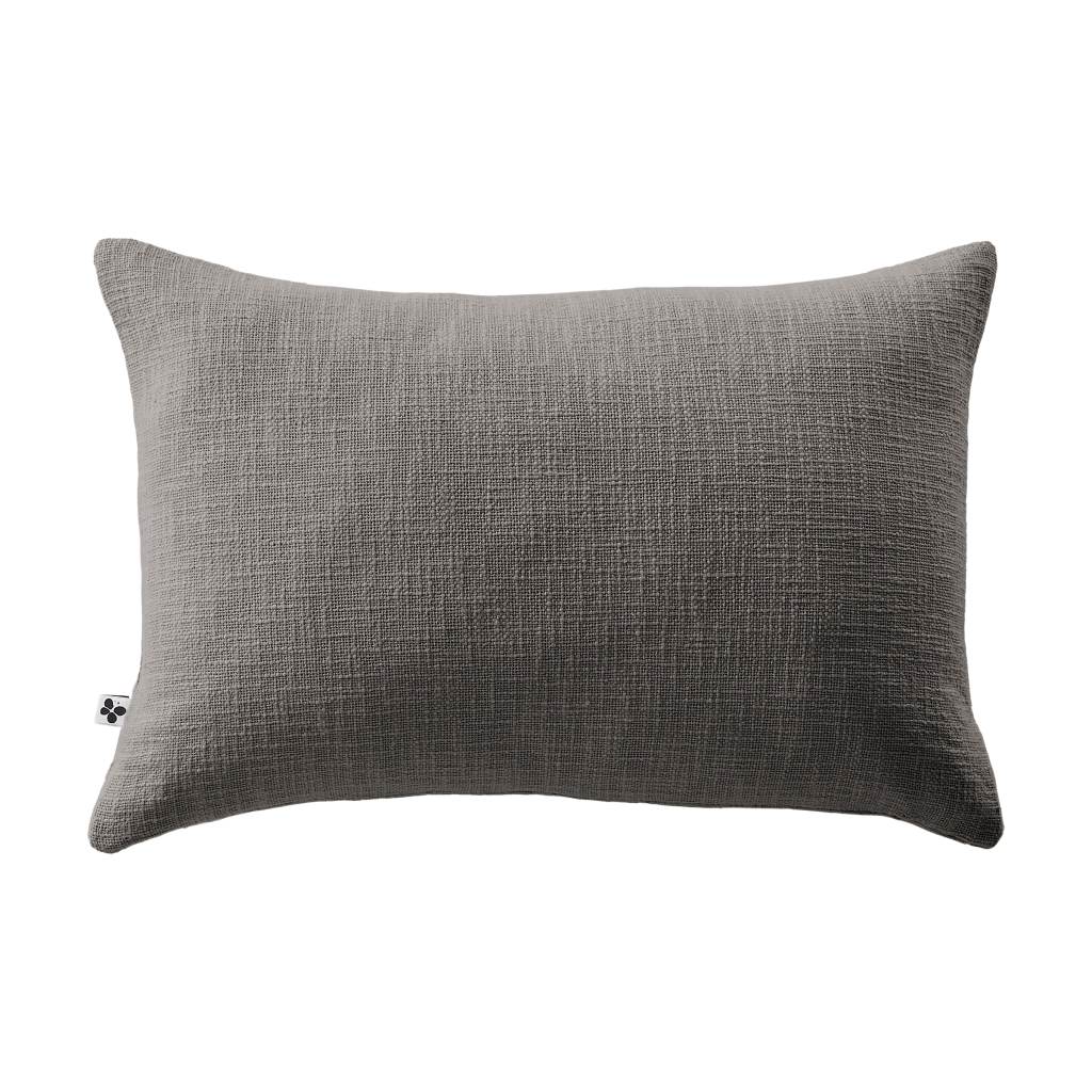 Coussin Déhoussable 40 x 60 cm – 100 % Coton Texturé – Sixtine Ardoise