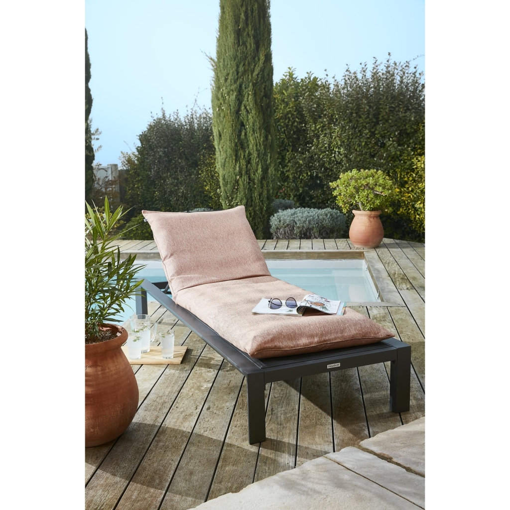 Housse de bain de soleil 70 x 190 cm polypropylène naïa corail Orange