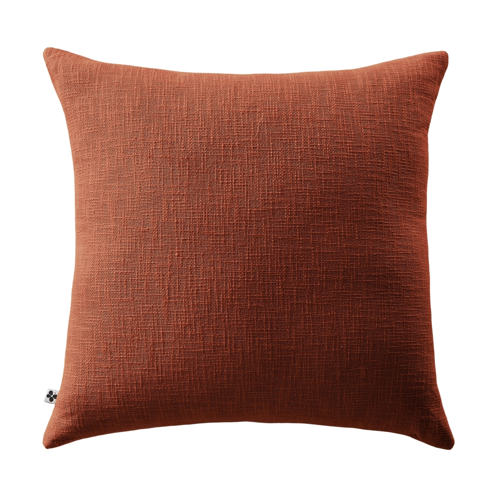 Coussin Déhoussable 60 x 60 cm - 100% coton Sixtine Terracotta