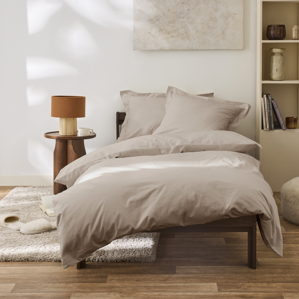 Housse de couette 140 x 200 cm Grand Hôtel Lin — Percale de coton peigné 80 fils/cm²