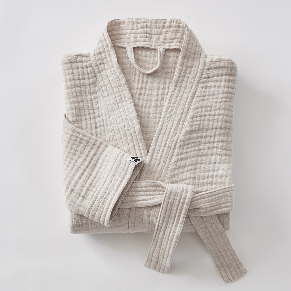 peignoir kimono mixtPeignoir Kimono Mixte S/M – Double Gaze de Coton Gaïa Pampae s/m gaze de coton unie gaïa pampa