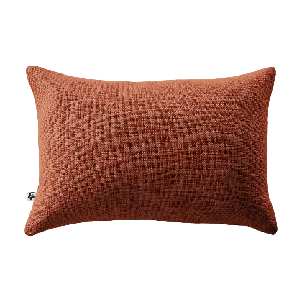 Coussin Déhoussable 40 x 60 cm - 100% coton Sixtine Terracotta